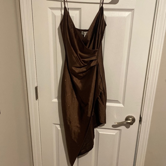 Macy’s Brown Cocktail Dress - Picture 1 of 3